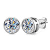 Women's Moissanite Earrings S925 Sterling Silver Geometric Style Electroplated