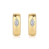 Women's Moissanite Inlaid Geometric 925 Silver Earrings