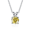 Women's Moissanite Necklace 925 Sterling Silver Plated Pt950 Gold Round Pendant With Animals Zodiac Pattern Set With Precious Stones