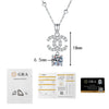 Women's Moissanite Necklace With S925 Sterling Silver Bead And Cross Chain Double C Pendant Set With Diamonds Letter Number Text Pattern