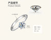 Women's Moissanite Ring In Light Luxury Style S925 Sterling Silver Geometric Pattern Electroplated