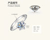 Women's Moissanite Ring In Light Luxury Style S925 Sterling Silver Geometric Pattern Electroplated