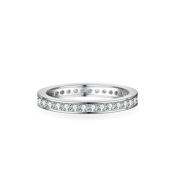Women's Moissanite Ring S925 Silver Geometric Full Circle The Crown Design Ring