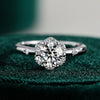 Women's Moissanite Ring S925 Sterling Silver Classic Six Claw Geometric Design