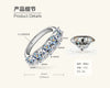 Women's Moissanite Ring 925 Silver Geometric Electroplated Light Luxury Jewelry