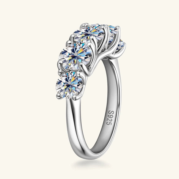 Women's Moissanite Ring 925 Silver Geometric Electroplated Light Luxury Jewelry