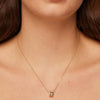 Women's Moissanite S925 Sterling Silver Geometric Double Circle Pendant Necklace Set With Diamonds