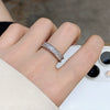 Women's Moissanite S925 Sterling Silver Geometric Pattern Minimalist Ring Jewelry