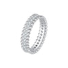 Women's Moissanite S925 Sterling Silver Geometric Pattern Minimalist Ring Jewelry