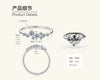 Women's Moissanite Sterling Silver Ring With Niche Design Star And Geometric Pattern And Electroplating Process