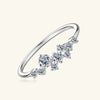 Women's Moissanite Sterling Silver Ring With Niche Design Star And Geometric Pattern And Electroplating Process
