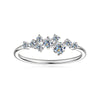 Women's Moissanite Sterling Silver Ring With Niche Design Star And Geometric Pattern And Electroplating Process