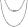 Women's Moissanite Tennis Bracelet Necklace S925 Silver Geometric Stacking Style Electroplated