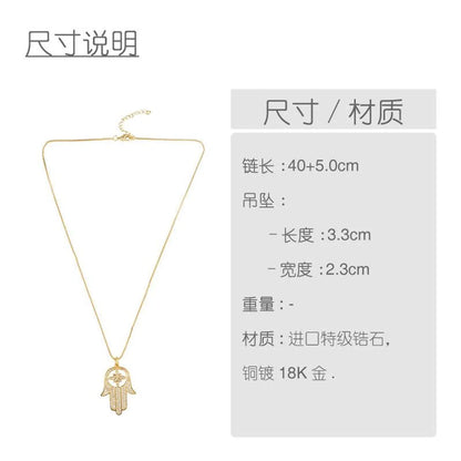 Womens Moon Zircon Copper Plated 18k Alloy Simple Necklaces Nhas147869