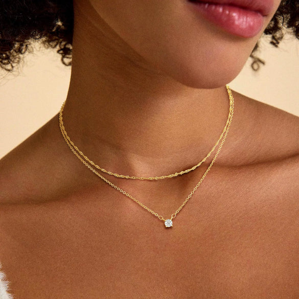 Women's Multi Layer Copper Heart Pendant Clavicle Necklace Electroplated Minimalist Casual Chain