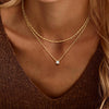 Women's Multi Layer Copper Heart Pendant Clavicle Necklace Electroplated Minimalist Casual Chain