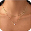 Women's Multi Layer Copper Heart Pendant Clavicle Necklace Electroplated Minimalist Casual Chain