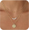 Women's Multi Layer Copper Heart Pendant Clavicle Necklace Electroplated Minimalist Casual Chain