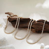 Women's Multi Layer Geometric Zircon Necklace Copper Clavicle Chain With Electroplated Simple Light Luxury Jewelry