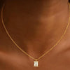 Women's Multi Layer Geometric Zircon Necklace Copper Clavicle Chain With Electroplated Simple Light Luxury Jewelry