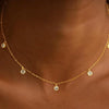 Women's Multi Layer Geometric Zircon Necklace Copper Clavicle Chain With Electroplated Simple Light Luxury Jewelry