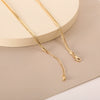 Women's Multi Layer Gold Tone Alloy Snake Bone Chain Necklace Retro Geometric Clavicle Necklace With Electroplated Letter Text Style