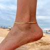 Women's Multi Layer Stainless Steel Snake Chain Anklet With Round Bead Geometric Design Fashion Jewelry Gift