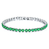Women's Multicolor Round Diamond Zircon Bracelet Geometric Simple Style Electroplating Jewelry