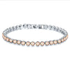 Women's Multicolor Round Diamond Zircon Bracelet Geometric Simple Style Electroplating Jewelry