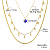 Women's Multilayer Alloy Necklace With Cross Chain Ushape Drop Shape Star Geometric Pattern Electroplated