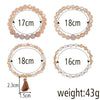 Women's Multilayer Beads Bracelet Set With Bohemian Tassel Pendant And Geometric Style