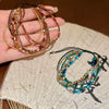 Women's Multilayer Natural Agate Geometric Handmade Retro Light Luxury Niche Highend Bracelet Jewelry