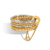 Women's Multilayer Stainless Steel Geometric Ring Electroplated With Zircon Highend Jewelry