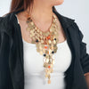 Women's Multilayered Braided Long Casual Clavicle Necklace Zinc Alloy Geometric Electroplating