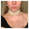 Women's Multilayered Collar Necklace Set Jewelry Imitation Pearl Snake Bone Chain Geometric French Retro Pearlescent Treatment