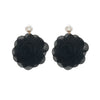 Women's Multilayered Threedimensional Chiffon Earrings Plastic Resin Flower Hand Knitted Chic Style
