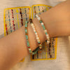 Women's Natural Blue Turquoise Beaded Necklace Handmade Geometric Style