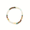 Women's Natural Blue Turquoise Beaded Necklace Handmade Geometric Style