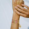 Women's Natural Bohemian Metal Freshwater Pearl And Miyuki Rice Beads Handwoven Geometric Bracelet