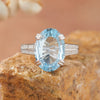 Women's Natural Citrine Amethyst Topaz Ring In S925 Sterling Silver Millennial Cut Geometric Style Set With Crystal