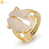 Women's Natural Conch Shell Open Ring With Gold Or Silver Electroplated Finish Simple Creative Adjustable Ring