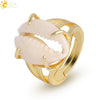 Women's Natural Conch Shell Open Ring With Gold Or Silver Electroplated Finish Simple Creative Adjustable Ring