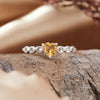 Women's Natural Crystal Heart Geometric Pattern S925 Sterling Silver Love Ring Set With Crystal