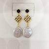 Women's Natural Freshwater Baroque Alien Shaped Pearl Earrings S925 Sterling Silver Retro Style