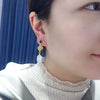 Women's Natural Freshwater Baroque Alien Shaped Pearl Earrings S925 Sterling Silver Retro Style