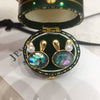 Women's Natural Freshwater Pearl And Abalone Shell Cute Rabbit Earrings In S925 Sterling Silver