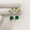 Women's Natural Freshwater Pearl And Agate Butterfly Earrings In S925 Sterling Silver
