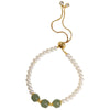 Women's Natural Freshwater Pearl And Hetian Jade Beaded Handmade Bracelet With Animal Zodiac Pattern