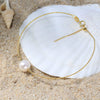 Women's Natural Freshwater Pearl Bracelet S925 Sterling Silver Geometric 14K Gold Plated