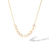 Women's Natural Freshwater Pearl Clavicle Chain Necklace And Fadefree Bracelet In Mixed Material With Vacuum Real Gold Electroplating In Pvd Furnace